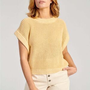 Apiece Apart Olivia Linen Vest In Lemon Size XS